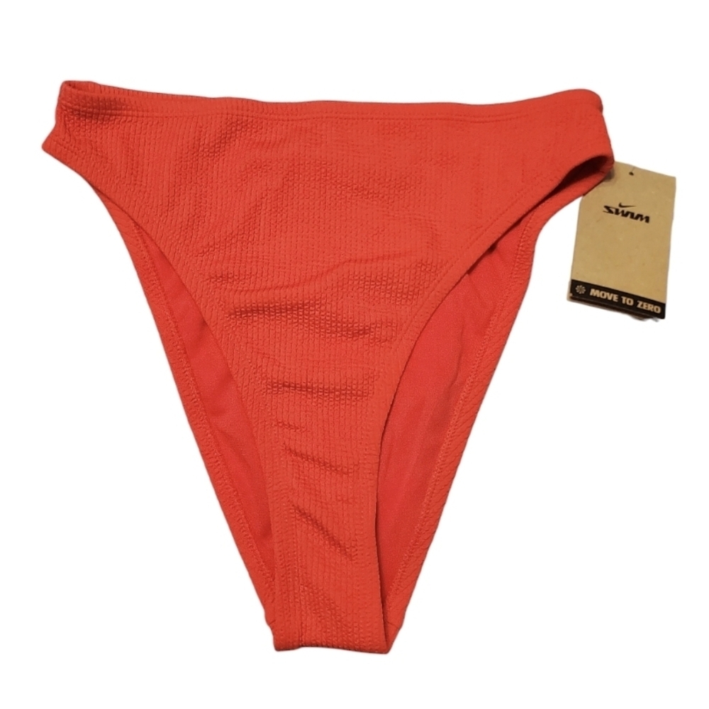 NWT Nike Women's Ribbed High Waisted Bikini Swim Bottom M